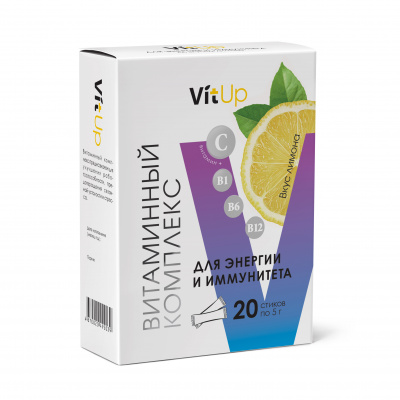 Vitamin Complex for Energy & Immunity “VitUp” with Lemon Flavor