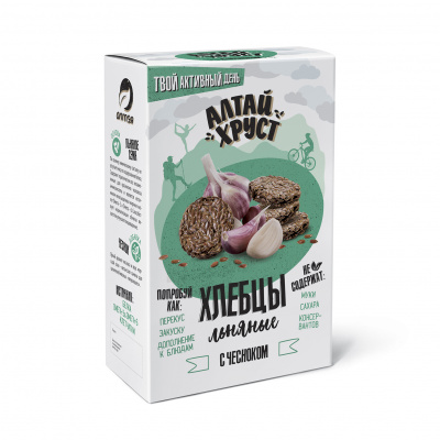 Flax Crispbreads “AltaiKhrust” with Garlic